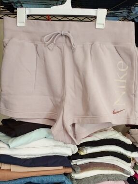 Nike Women's Pale Mauve Drawstring Athletic Shorts